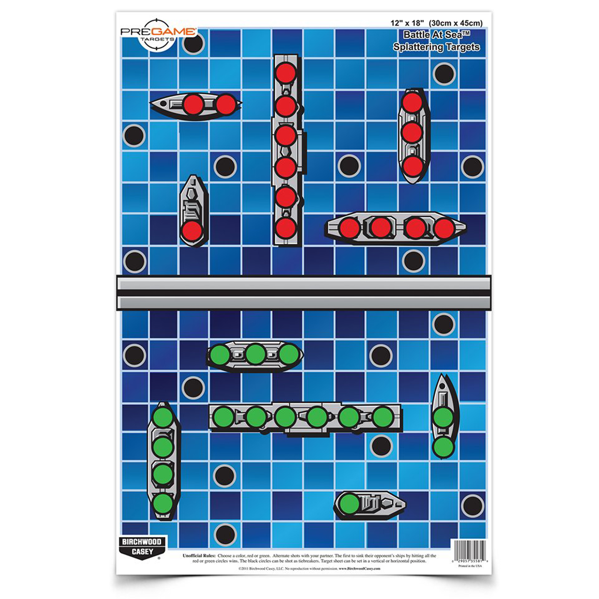 Birchwood Casey Battle at Sea Target 12" x 18" Pack of 8