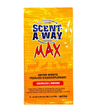 Hunters Specialties Scent-A-Way Odorless Dryer Sheets