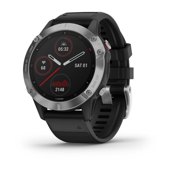Garmin Garmin Fēnix 6 Silver/Black Band Garmin Garmin Fēnix 6 Silver/Black Band