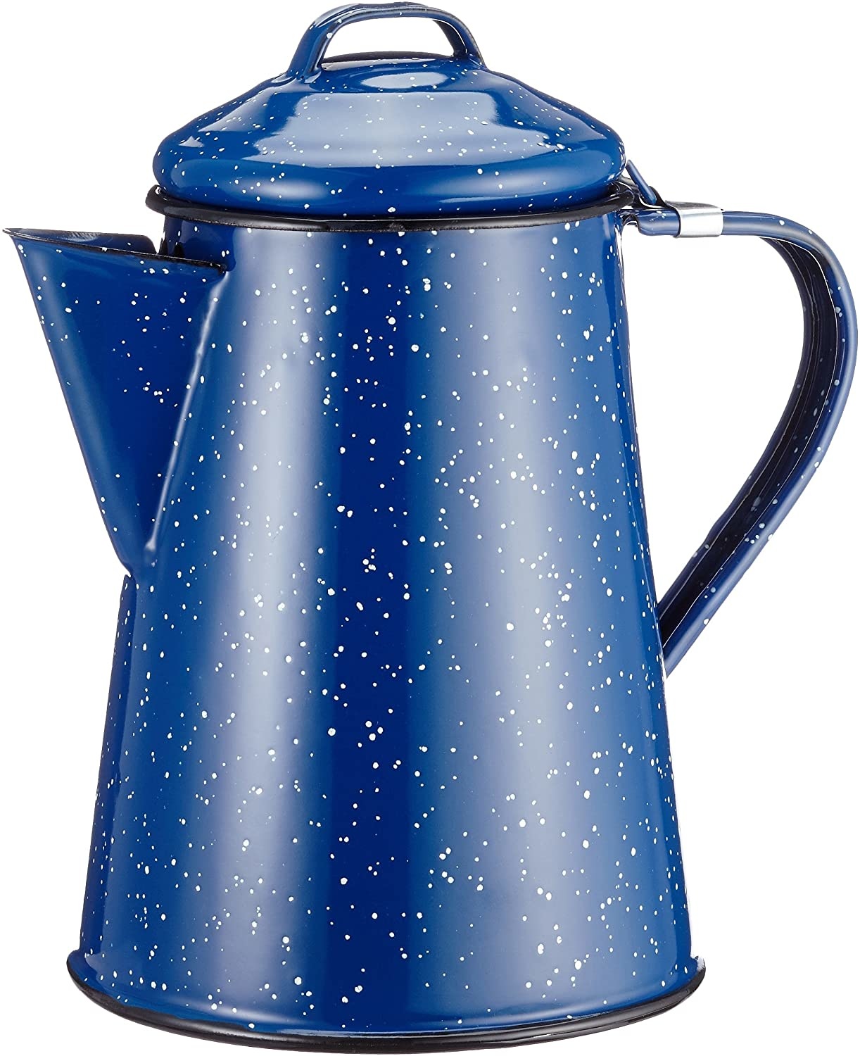 World Famous 9 Cup Blue Enamel Camping Coffee Percolator