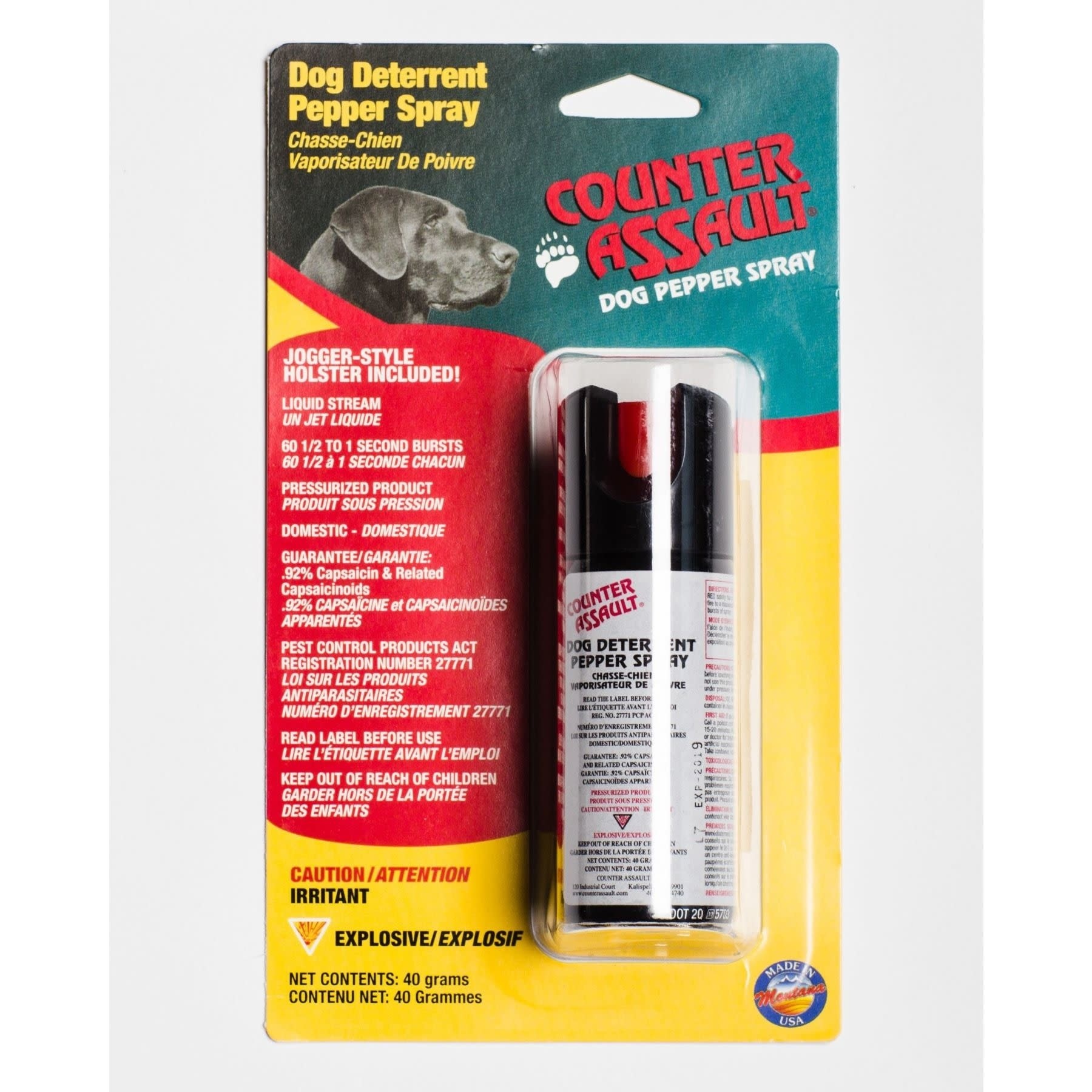 Counter Assault Counter Assault Dog Spray 40g w/ Jogging Holster Counter Assault Counter Assault Dog Spray 40g w/ Jogging Holster