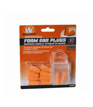 Walker's Walker Game Ear Ear Plugs NRR 30dB Rated 5 Pair Orange
