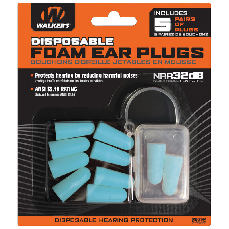 Walker's Walker's Game Ear Foam Ear Plugs 5 Pair Teal Walker's Walker's Game Ear Foam Ear Plugs 5 Pair Teal
