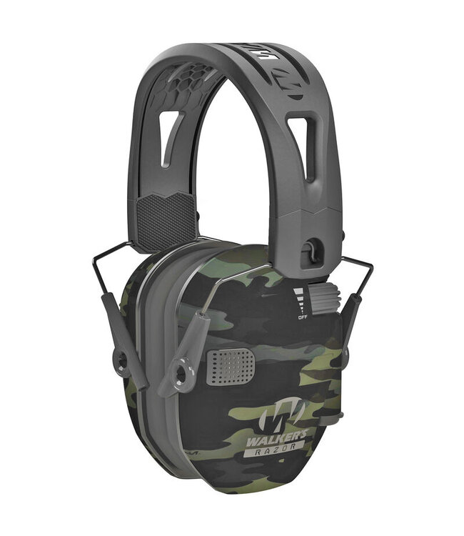 Walker's Razor Tacti-Grip Electronic Ear Muff 23 NRR Multicam Gray Camo