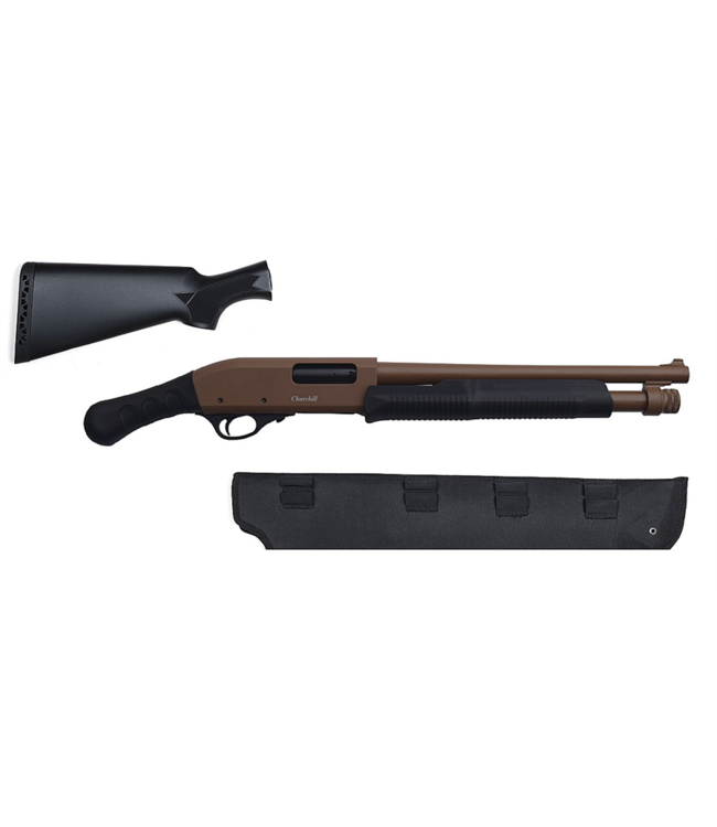 Churchill 612 Torso Shockwave Brown 12 Gauge Pump w/ Scabbard