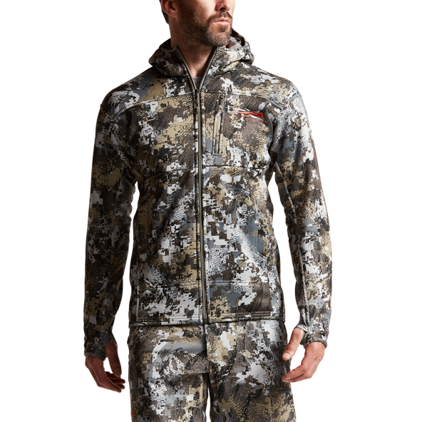 SITKA Men's Everyday Icon Hoodie - Optifade Pullover, Lead Color, Large - Heavyweight Fleece For Outdoor & Training