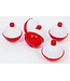 ANGLER Y105 RED AND WHITE FLOATS 2" 12PK