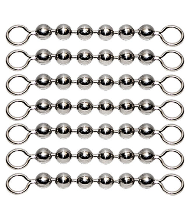 Angler NS-02B-25 Bead Chain swivel 6 bead, 35lb, 25 pack
