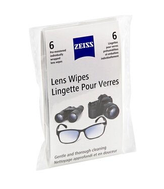 Zeiss Optics Zeiss Lens Wipes 6 Pack