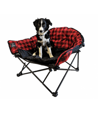 Lazy Bear Dog Bed Red Plaid