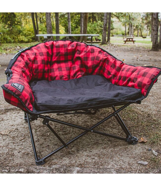 Kuma Lazy Bear Dog Bed Red Plaid Corlane Sporting Goods Ltd.