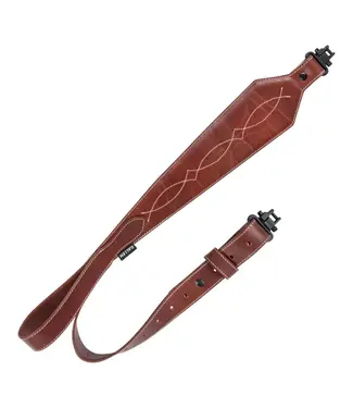 Allen Leather Rifle  Sling Western Scallop Brown