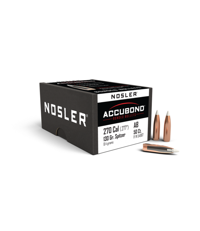 Nosler AccuBond Bullets .270 cal .277" 130 gr SBT-ACB 50/ct