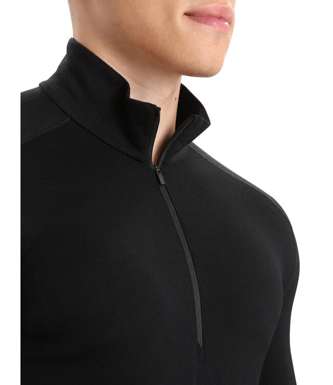 Icebreaker Merino Clothing Inc Icebreaker Mens 260 Tech LS Half Zip Black