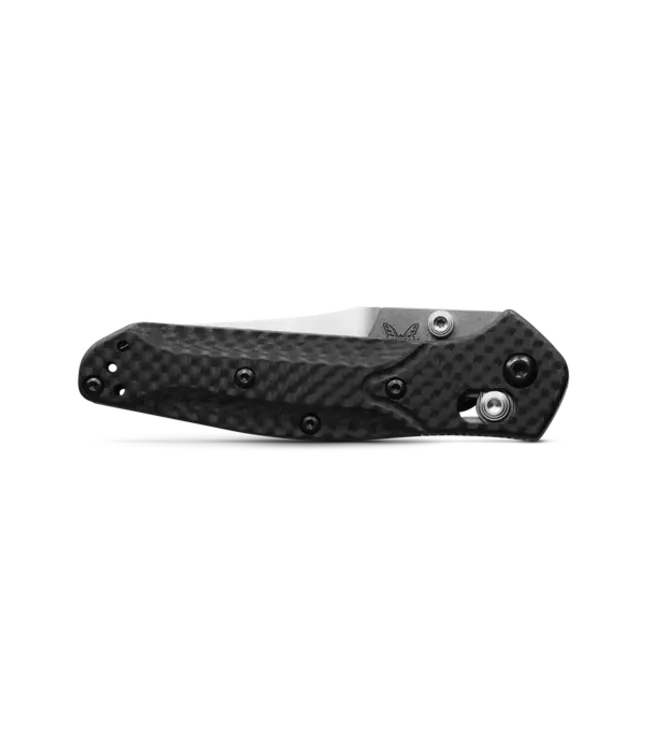 Benchmade Benchmade Mini Osborne Axis  Reverse Tanto Folding Knife Blue Class Carbon Fiber