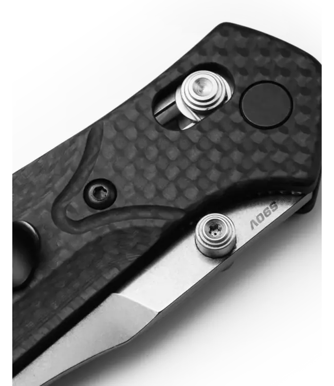 Benchmade Benchmade Mini Osborne Axis  Reverse Tanto Folding Knife Blue Class Carbon Fiber
