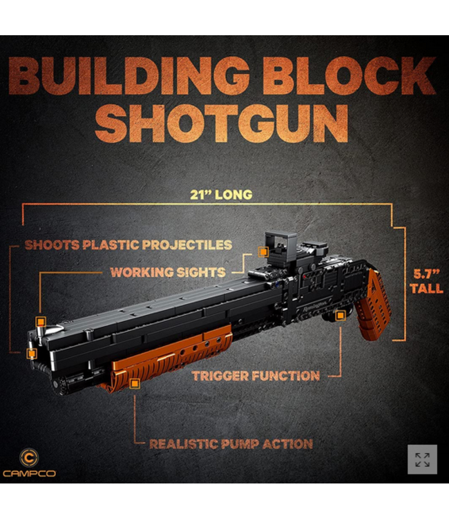 Campco Caliber Building Blocks Shotgun 863 pcs Corlane Sporting Goods Ltd.