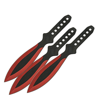 Throwing Knives 9" 3 Pack Red