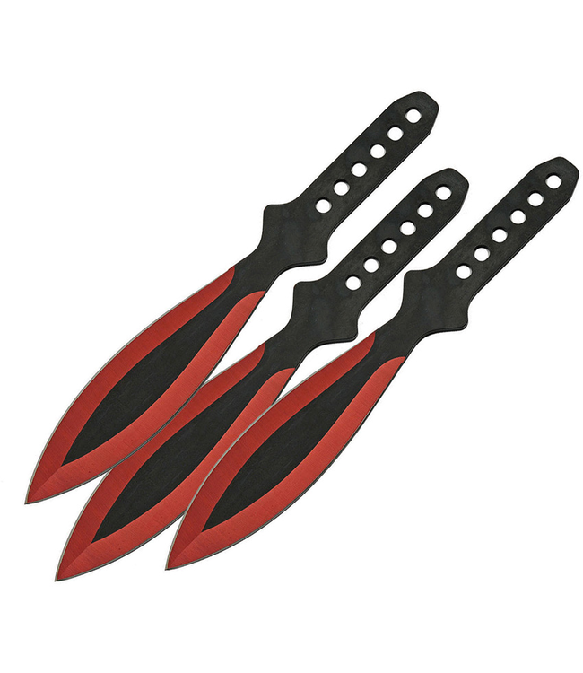 Throwing Knives 9" 3 Pack Red