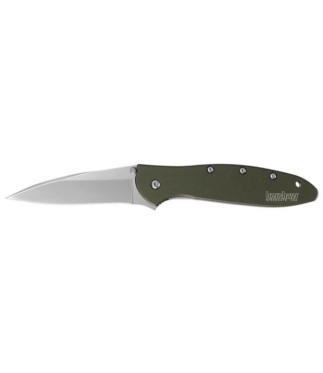 Kershaw 1660OL Leek  Olive Assisted Flipper Knife 3in