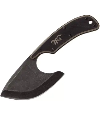 Browning Browning Cutoff Skinner Fixed Blade Knife Black Stonewashed Blade, Black/Tan