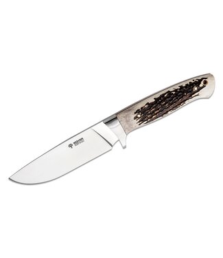 Boker 02BA351H Arbolito Hunter Fixed ACX 390 Blade, Stag Handles