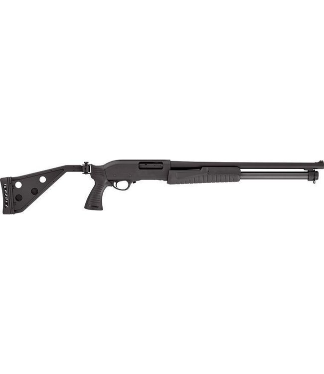 Escort 12GA Black w/Reg. & Side Folding Stock - Pump - 20" -  7+1 Rd