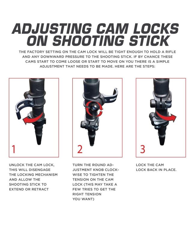 Allen Axial Shooting Stick Bipod - 61in