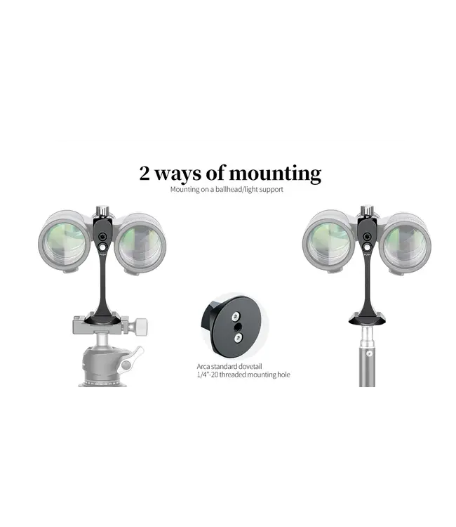 Leofoto Leofoto BC-03  Binocular Stud Adapter with Arca Mount