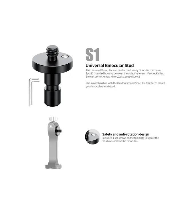 Leofoto Bino Stud Adaptor