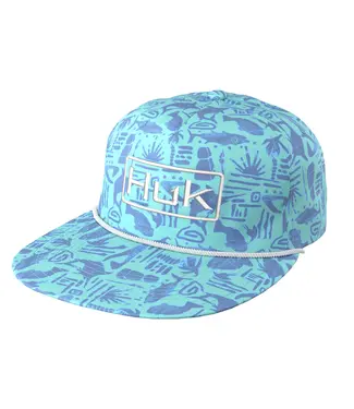 Huk Tiki Beach Huk Rope Hat Blue