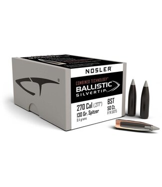 Nosler Ballistic SilverTip Hunting Bullets .270 cal .277" 130 gr SBT-BSTIP 50/ct