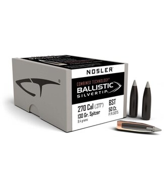Nosler Nosler Ballistic SilverTip Hunting Bullets .270 cal .277" 130 gr SBT-BSTIP 50/ct