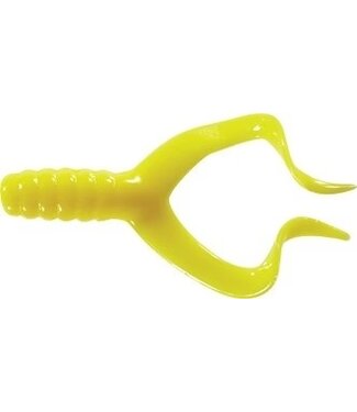 MISTER TWISTER DT10-2 4" DOUBLE TAIL YELLOW