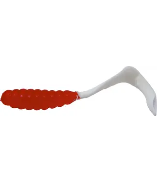 MISTER TWISTER 4T10MC-091 4" TWISTER TAIL OPAQUE RED/WHITE TAIL