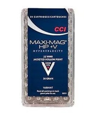 CCI Maxi Mag 22WMR 30gr JHP 50rds