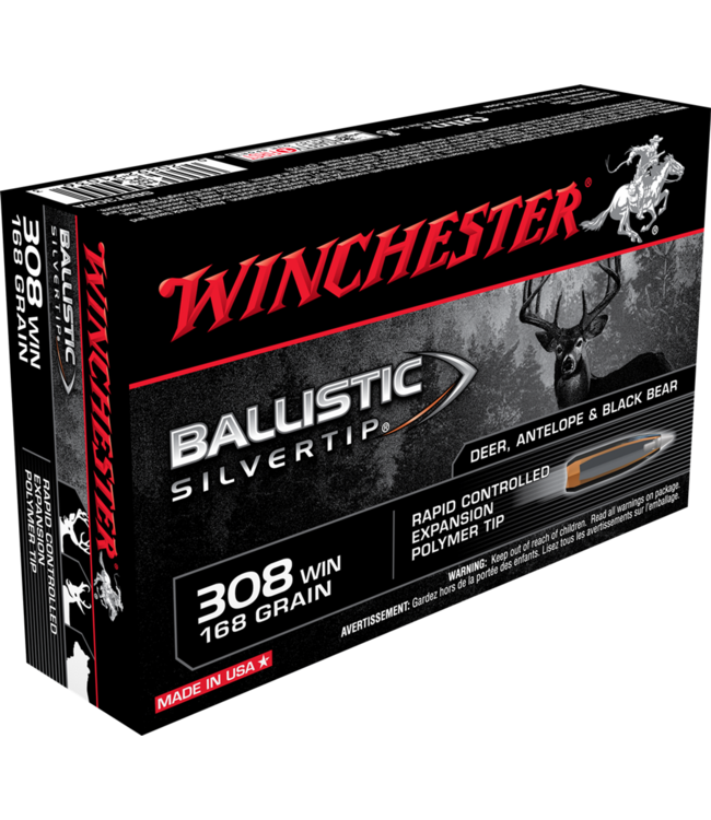 Winchester CF Ammo 308 Win 168gr Ballistic Silvertip