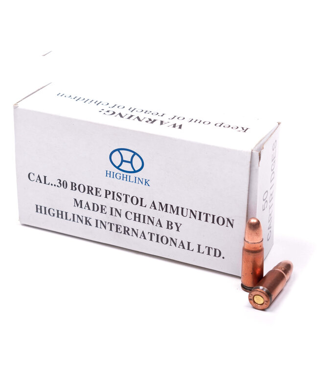 Norinco 7.62x25 TOK 85gr FMJ Box of 50 Non Corrosive