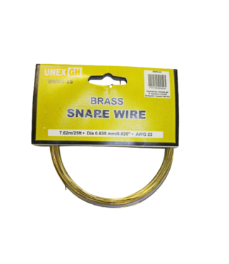 UNEX GH BRASS SNARE WIRE AWG 22 X 25ft  SWBR 25