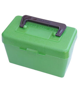 MTM H50-RL 50 Rounds Deluxe Ammo Box With Handle - Green