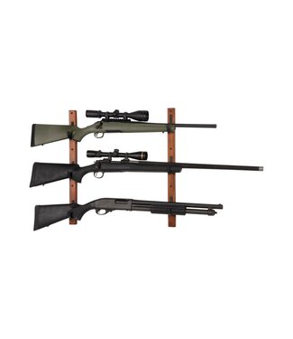 Allen Allen Gun Collector 3 Place Gun Rack Wood w/Metal Hooks