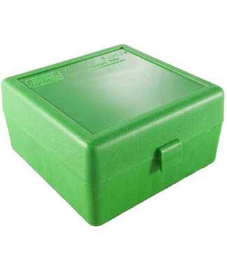 MTM 100 Round Flip-Top Rifle Ammo Box 22-25, 308 W, 243 (Green) RM-100-10