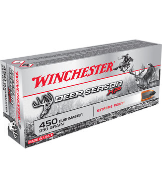 Winchester Deer Season XP Rifle Ammo 450 Bushmaster 250gr Extreme Point Polymer Tip