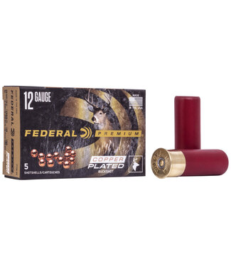 Premium Vital Shok 12ga 2-3/4in Buffered 00 Copper Plated Buckshot 12 Pellets 5pk
