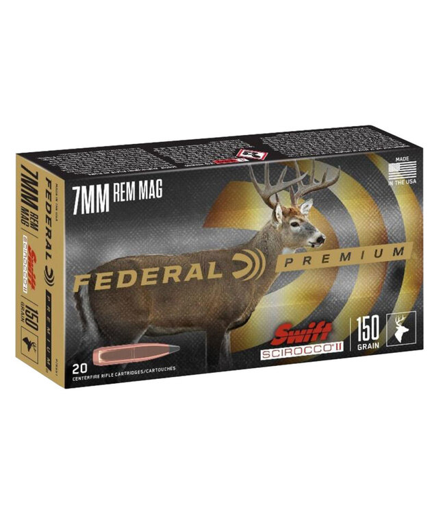 Federal Premium 7mm Rem Mag 150gr Swift Scirocco