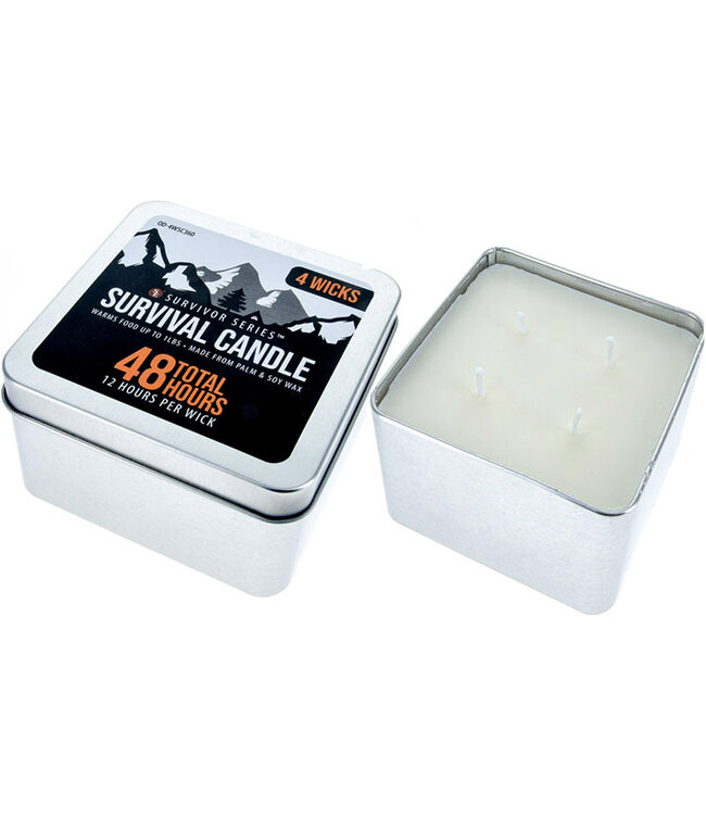 SE Survival Candle, 4 wicks, in Tin Box