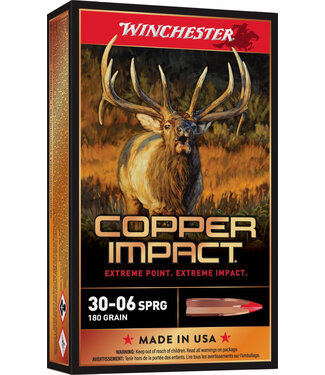 Winchester Copper Impact 30-06 SPRG 180gr  Extreme Point Copper
