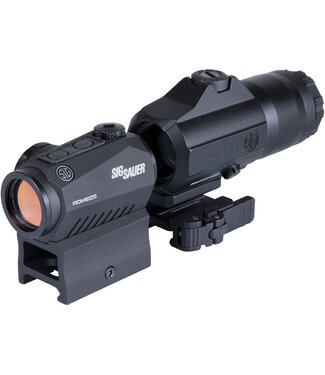 Sig Sauer Romeo5 Red Dot Sight 2 MOA Red Dot M1913 Black /Juliet 3 3X Magnifier  Black