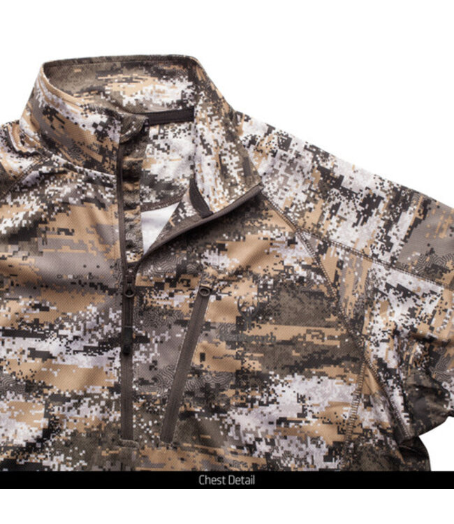Huntworth Men's Gadsden Lightweight Hunting 1/4 Zip Shirt Disruption Camo