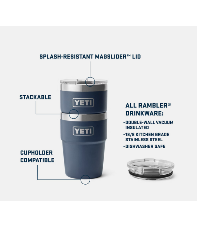 Yeti Rambler Stackable Cup w/ Magslider Lid 16 oz